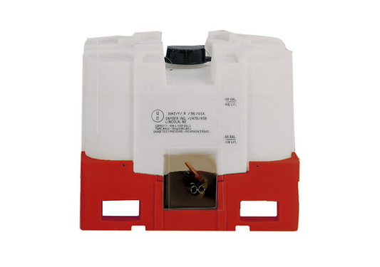 120 Gallon Premium Square Stackable IBC Tote, Red Base, EPDM