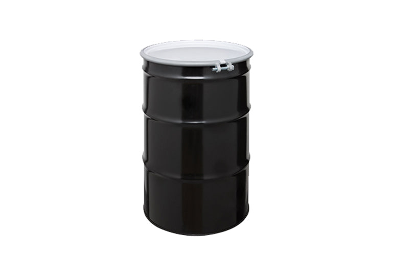 (New) 30 Gallon Steel Open Top, Lined, 2 Plain Cover