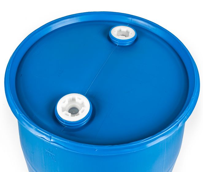 (NEW) Plastic 55 Gallon Closed Head, 2 Bung Top