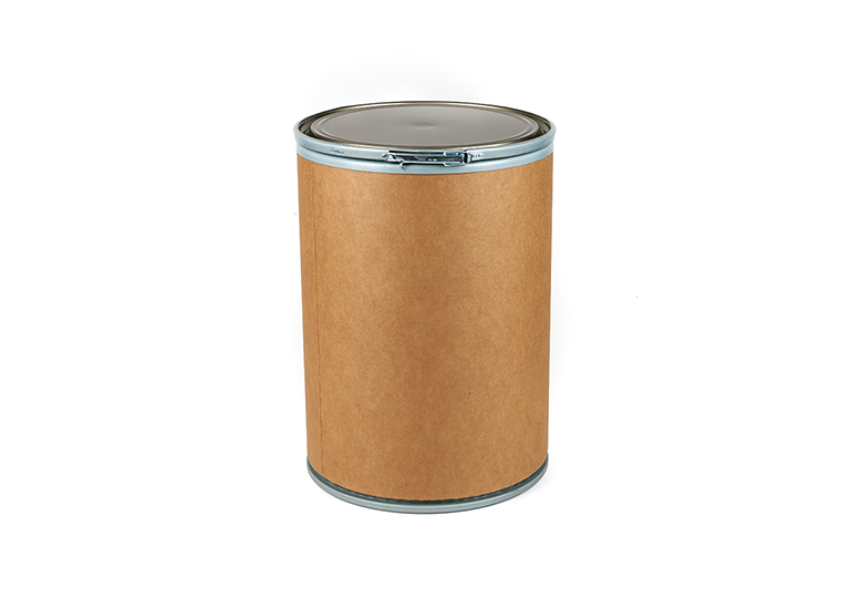 Fiber, 30 Gallon Drum with Plastic Cover, Lever Lock Ring