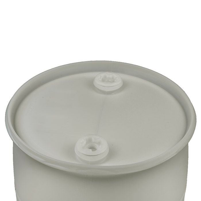 (New) Natural Plastic 55 Gallon Closed head, 2 Bung Top