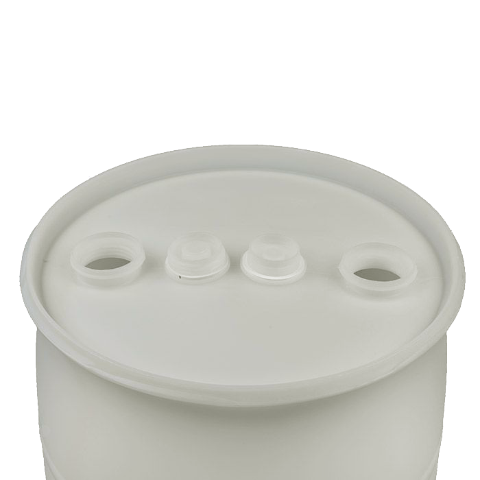 (New) Natural Plastic 55 Gallon Closed head, 2 Bung Top