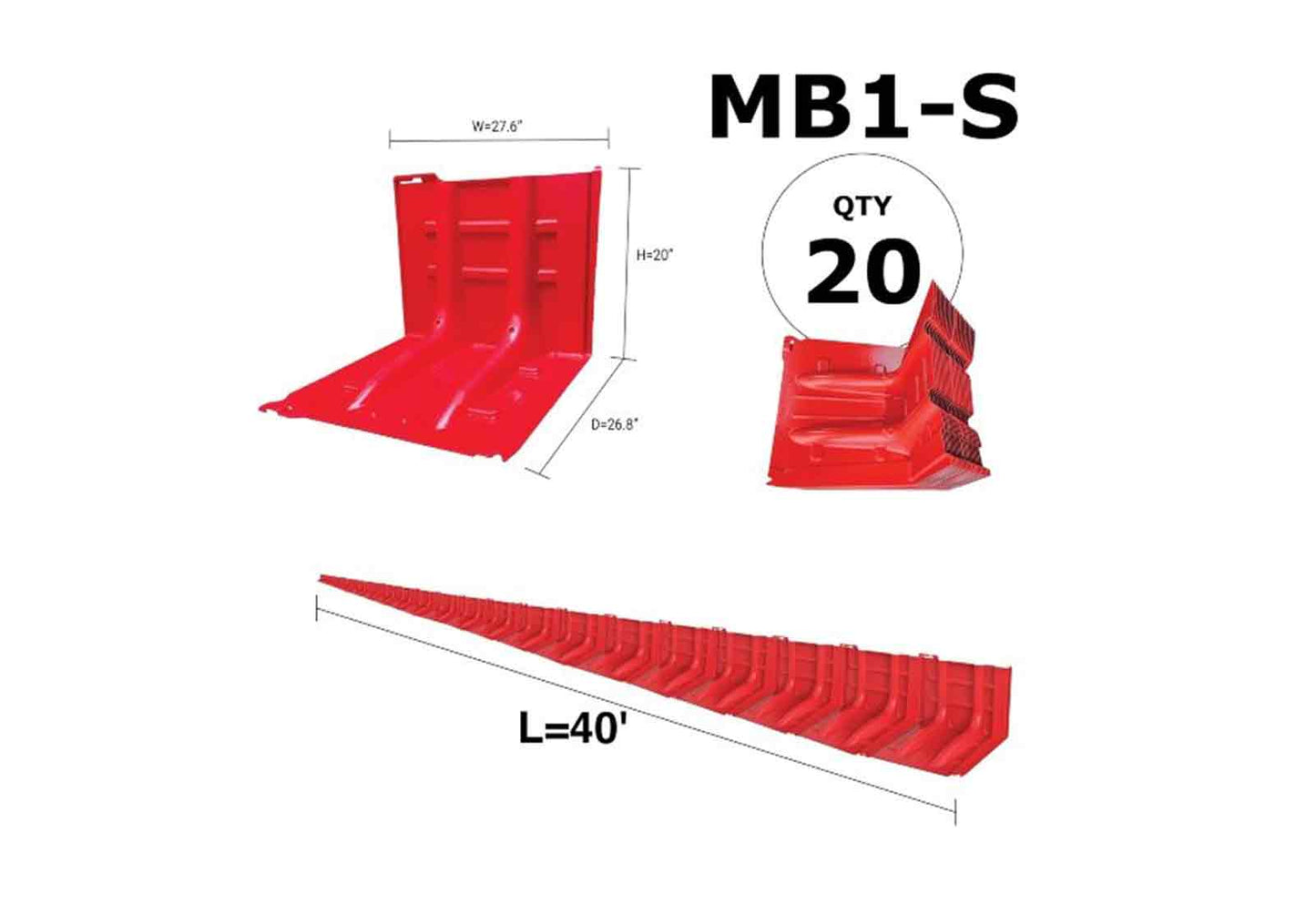 Mayim Modular Flood Barrier™ 20" Kits