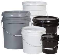 Plastic 5 Gallon Open Top Pail (snap on lid)