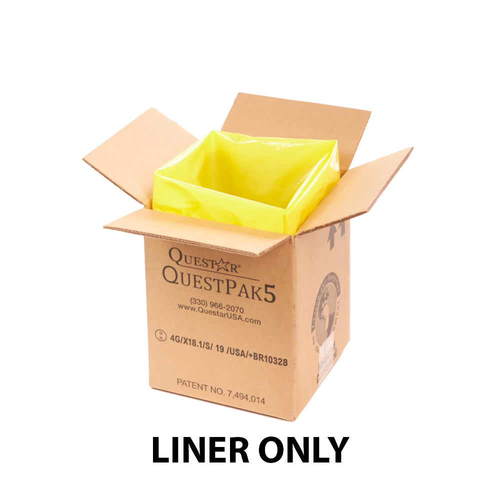 QP LabPack 5 Gal Lab Waste Box - LINER ONLY