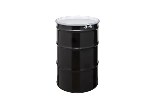 (New) 30 Gallon Steel Open Top, Lined, 2 Plain Cover