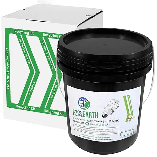 Prepaid 5 Gallons Recycling Kit for Mini Spiral Light Bulbs