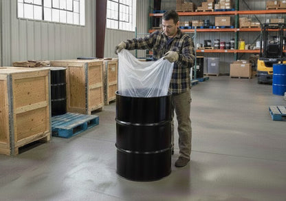 55 Gallon Poly Flexible Straight Bottom Drum Liner - 6 mil FDA Compliant - Per Case