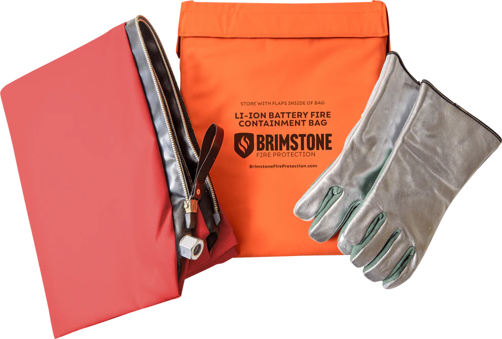 Brimstone Large Preventer™ Li-lon Fire & Smoke Containment Bag KIT (Laptop-Sized)