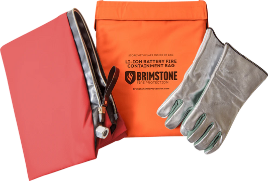 Brimstone Large Preventer™ Li-lon Fire & Smoke Containment Bag KIT (Laptop-Sized)