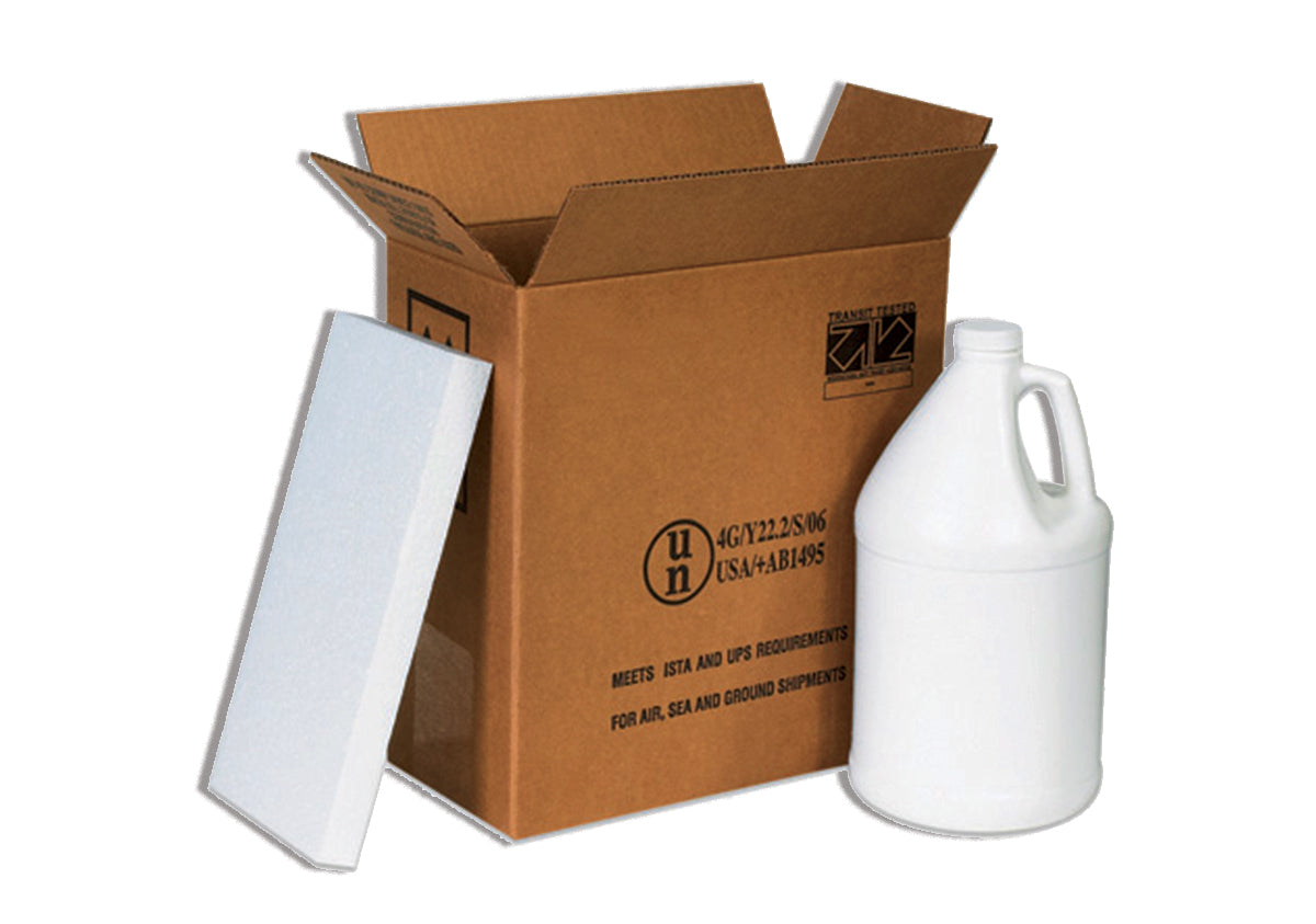 Haz Mat Plastic Jug Foam Shipper Kits (1,2 & 4 Gallon)