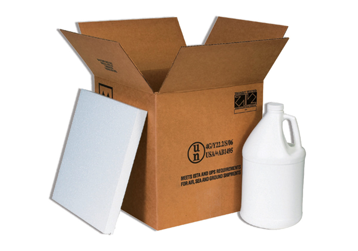 Haz Mat Plastic Jug Foam Shipper Kits (1,2 & 4 Gallon)