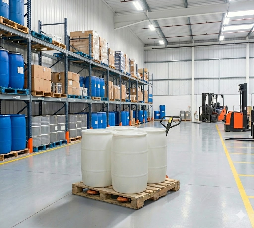 (New) Natural Plastic 55 Gallon Closed head, 2 Bung Top