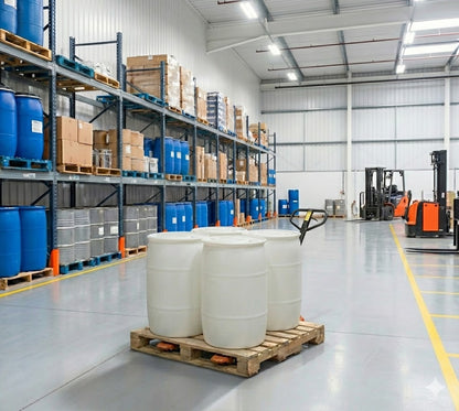 (New) Natural Plastic 55 Gallon Closed head, 2 Bung Top