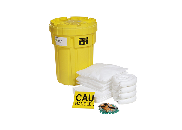 30-Gallon OverPack Salvage Drum Spill Kit - (Universal or Oil)