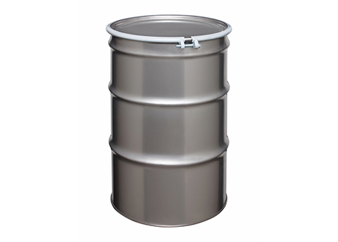 55 Gallon Open Head Stainless Steel Drum With Bolt Ring Closure